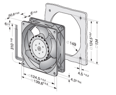 5314/2TDHHP ebm papst FAN AXIAL 140X50.8MM 24VDC WIRE
