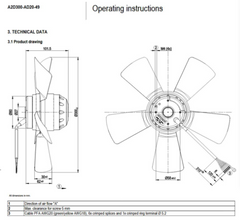A2D300-AD20-49 EBMpapst Fan Axial Fan drawing