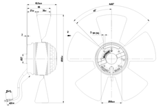 A2E250-AE65-02 Ebmpapst FAN AXIAL 250X83MM BALL 230VAC