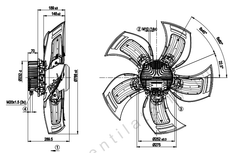 A3G800-AV01-01 ebm papst fan 800mm 2980W 400v