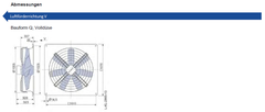 Drawing/dimension FC091-SDQ.7Q.V7 ZIEHL-ABEGG Axial Fan