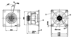 Ebm-papst K3G560-PB31-71 Centrifugal Fan dimension