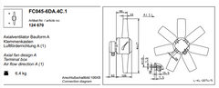 FC045-6DA.4C.1 ZIEHL-ABEGG Axial Fan 300~400V 0.125 kW 0.35A 940 rpm