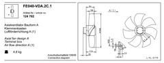 FE040-VDA.2C.1 0.27/0.18kW 300/400V 0.48/0.29A 1300/970rpm ZIEHL-ABEGG Axial Fan