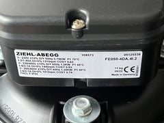 FE050-4DA.4I.2 ZIEHL-ABEGG Axial Fan nameplate