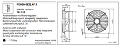 FE050-6EQ.4F.3 0.29kW 230V 1.25A 890rpm ZIEHL-ABEGG Axial Fan