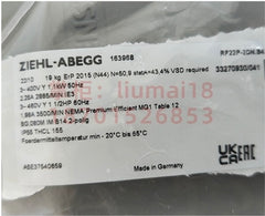 RF22P‐2DN.B4.5R ZIEHL-ABEGG centrifugal fan 400V AC 2.25A Siemens 1PH718/1PH7224/1PH7228 Series Spindle Servo Motor