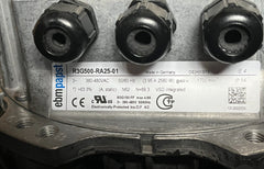 nameplate of R3G500-RA25-01 ebmpapst centrifugal fan