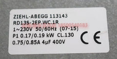 RD13S-2EP.WC.1R ZIEHL-ABEGG Centrifugal Fan
