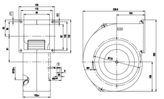 G1G160-BH29-52 Ebm-papst centrifugal fan 105W 24V