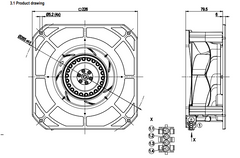ebmpapst K2E190-RA26-01 Cooling Fan