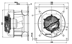 K3G355-AY43-22 ebmpapst Centrifugal fan 1.4KW 6.0A 2450rpm