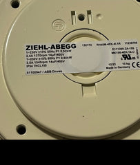 NAMEPLATE of RH40M-4EK.41.1R ZIEHL-ABEGG centrifugal fan