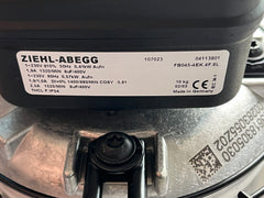 Nameplate of FB045-4EK.4F.6L ZIEHL-ABEGG Axial Fan