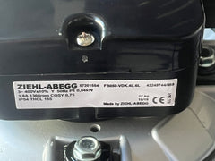 Nameplate of FB050-VDK.4L.6L ZIEHL-ABEGG Axial Fan