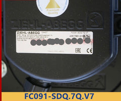 Nameplate of FC091-SDQ.7Q.7V ZIEHL-ABEGG Axial Fan
