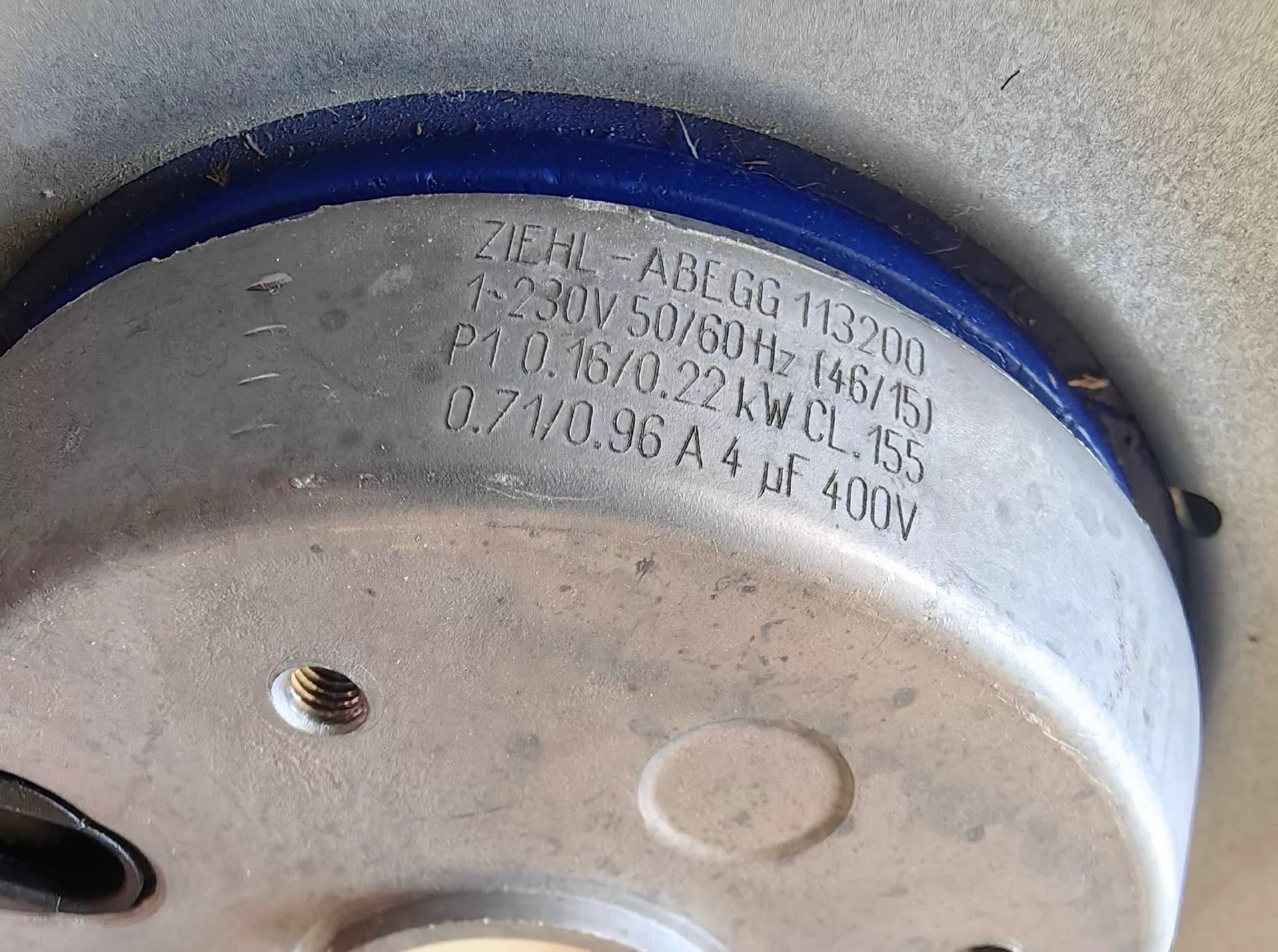 Parameters RH22L-2EP.WC.4R ZIEHL-ABEGG centrifugal fan
