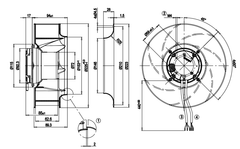 R3G225-AE17-C01 Ebm-papst 230V 0.42A 60W 225mm