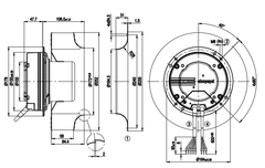 R3G250-AK41-71 Ebmpapst 490W Fan Motor M3G084-DF
