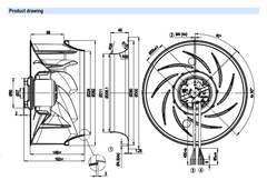 R3G280-AP03-03 Ebm-papst FAN Motor M3G055-DF