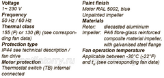RH22V-2EP.WA.1R ZIEHL-ABEGG centrifugal fan nominal data