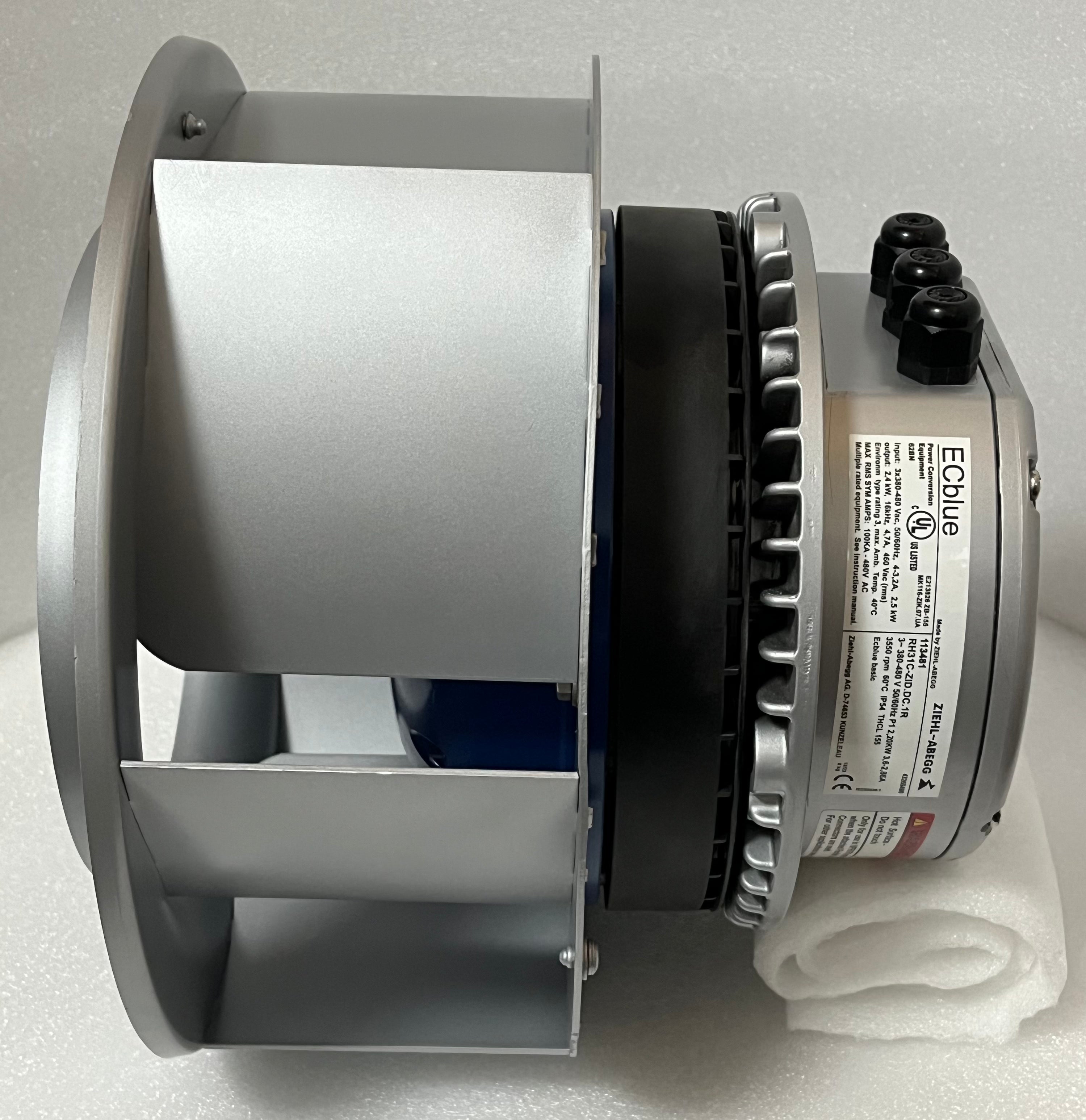 Brand new RH31C-ZID.DC.1R 380V-480V 2200W Ball Bearing 3550RPM ZIEHL-ABEGG centrifugal fan Brand new RH31C-ZID.DC.1R 380V-480V 2200W Ball Bearing 3550RPM ZIEHL-ABEGG centrifugal fan