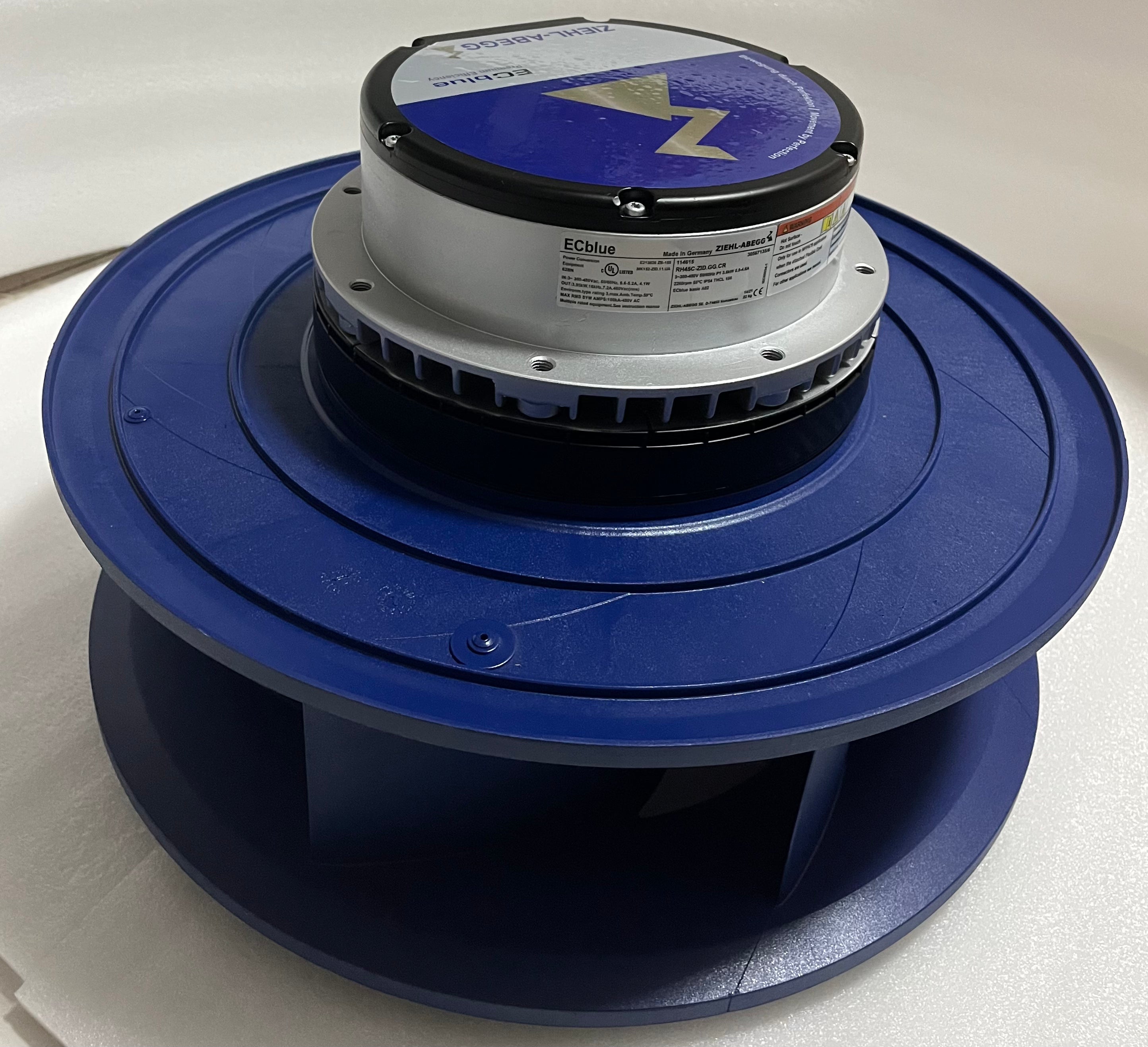 RH45C-ZID.GG.CR ZIEHL-ABEGG centrifugal fan SIDE VIEW