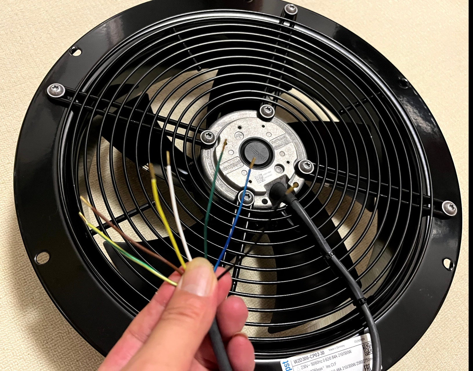 W2D300-CP02-30 ebmpapst Axial fan wires