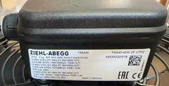 ZIEHL-ABEGG Axial Fan FN040-4DK.2F.V7P2 nameplate