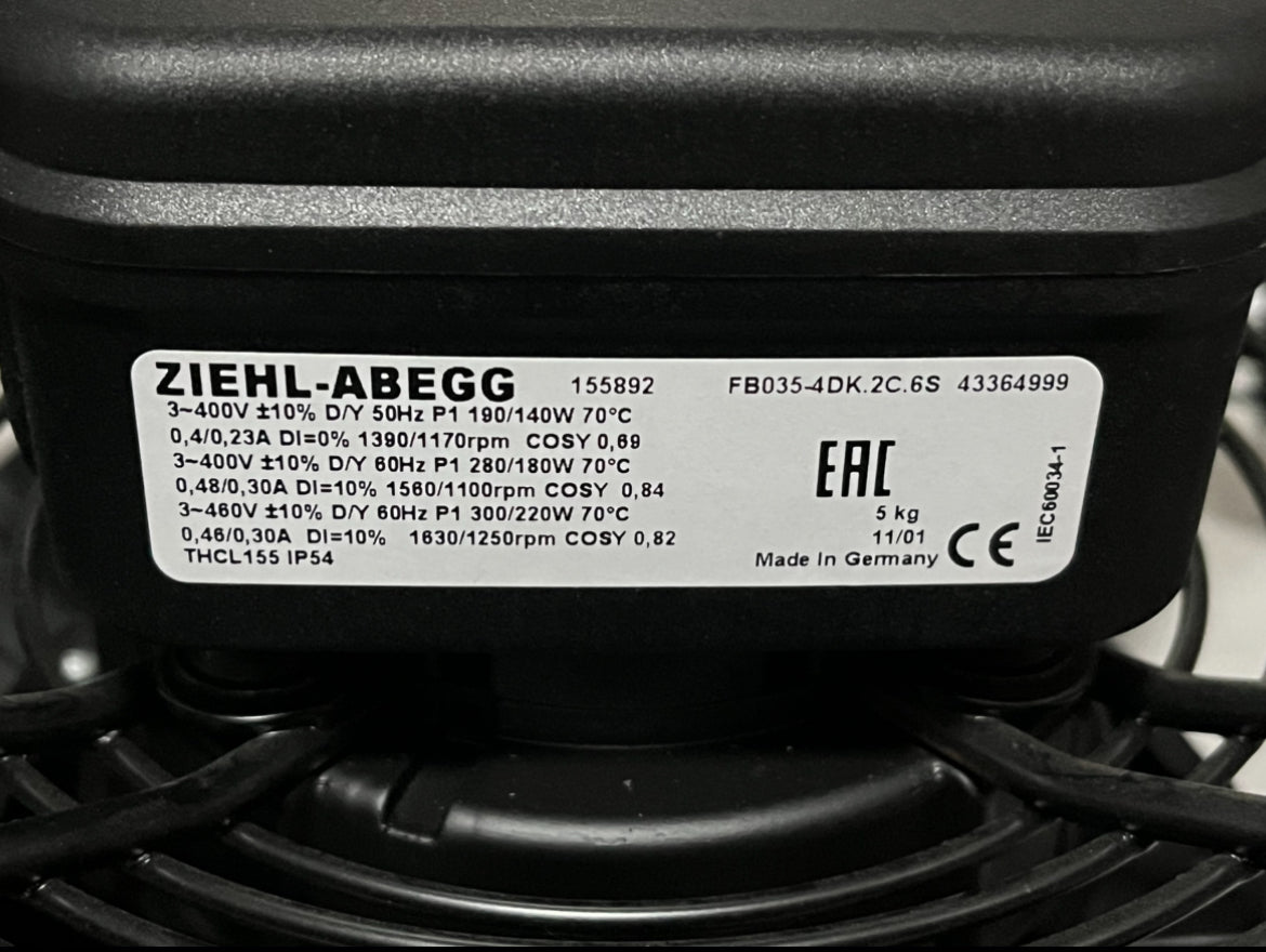 datasheet of FB035-4DK.2C.6S AZIEHL-ABEGG Axial Fan