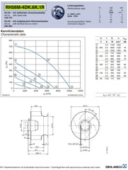 datasheet of RH56M-4DK.6K.1R ZIEHL-ABEGG centrifugal fan