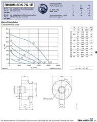 datasheet of RH80M-6DK.7Q.1R ZIEHL-ABEGG centrifugal fan