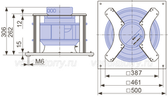 dimension of GR35V-ZIK.DC.1R Ziehl-Abegg Centrifugal fan