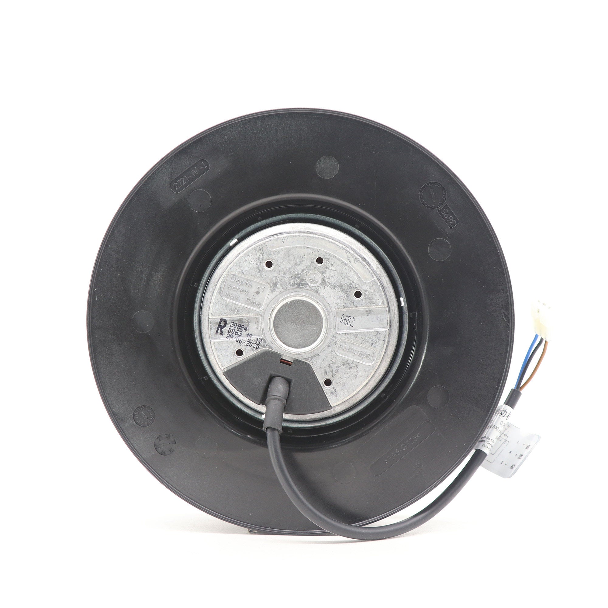 front view of R2E190-AO26-30/R2E190-AO26-30 EBM-PAPST centrifugal fan