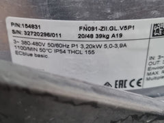 lable of FN091-ZII.GL.V5P1 ZIEHL-ABEGG Axial Fan