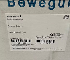 lable of RH40G-6IK.BF.1R 57201423 ZIEHL-ABEGG centrifugal fan