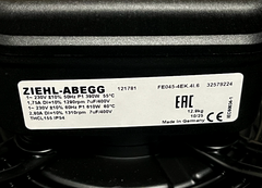 nameplate of FE045-4EK.4I.6 ZIEHL-ABEGG Axial Fan
