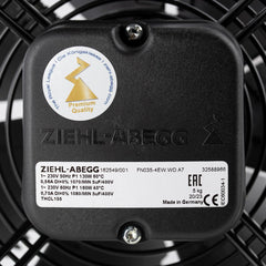 nameplate of FN035-4EW.WD.A7 ZIEHL-ABEGG Axial Fan