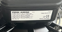 nameplate of FN042-VDI.2F.V7P1 ZIEHL-ABEGG Axial Fan