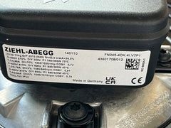 nameplate of FN045-4DK.4I.V7P1 ZIEHL-ABEGG Axial Fan