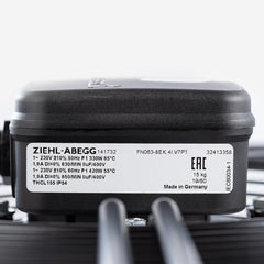 nameplate of FN063-8EK.4I.V7P1 ZIEHL-ABEGG Axial Fan