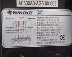 nameplate of Fans-tech AF630A3-AG5-00 Axial Fan
