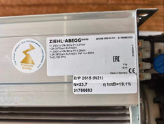 nameplate of QK08B-2EM.50.CH ZIEHL-ABEGG Crossflow fan