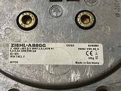 nameplate of RH56Z-VDK.6N.1L ZIEHL-ABEGG centrifugal fan