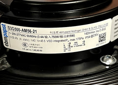 nameplate of S3G500-AM56-21 EBMpapst Axial fan