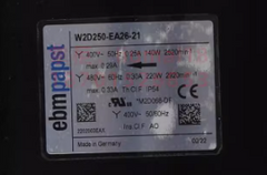 nameplate of W2D250-EA26-21 EBMpapst Axial Fan