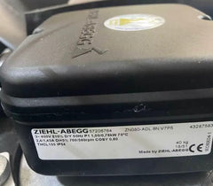nameplate of ZN080-ADL.6N.V7P5 ZIEHL-ABEGG Axial Fan