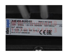 nameplate of ebmpapst S4E450-AU03-01 Axial Fan