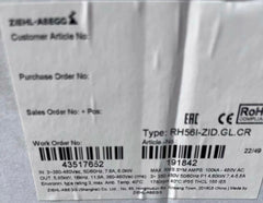 package label of RH56I-ZID.GL.CR ZIEHL-ABEGG centrifugal fan