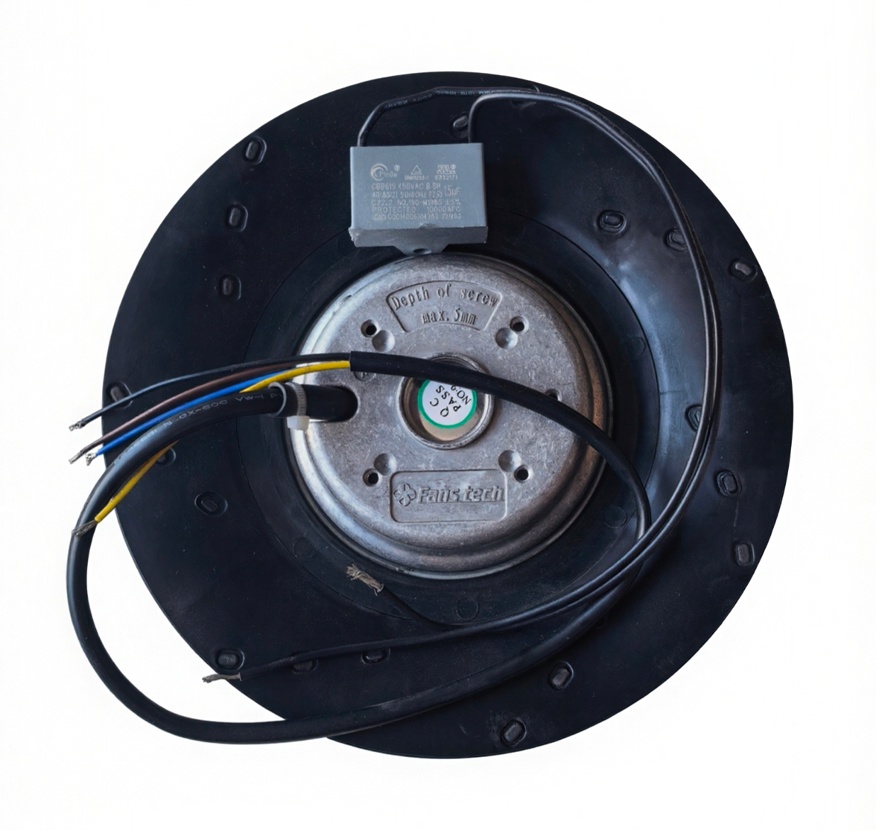 top view of Fans-tech SC190A1-068-004 Centrifugal fan